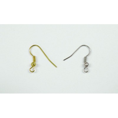 Σκουλαρίκι Hook με Μπίλια και Σπείρα 18mm Gold Σετ 20τεμ_0517583-G